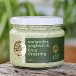 CRAZY GOOD CORIANDER YOGHURT & LIME DRESSING w/ jalapeno & garlic - 300ml